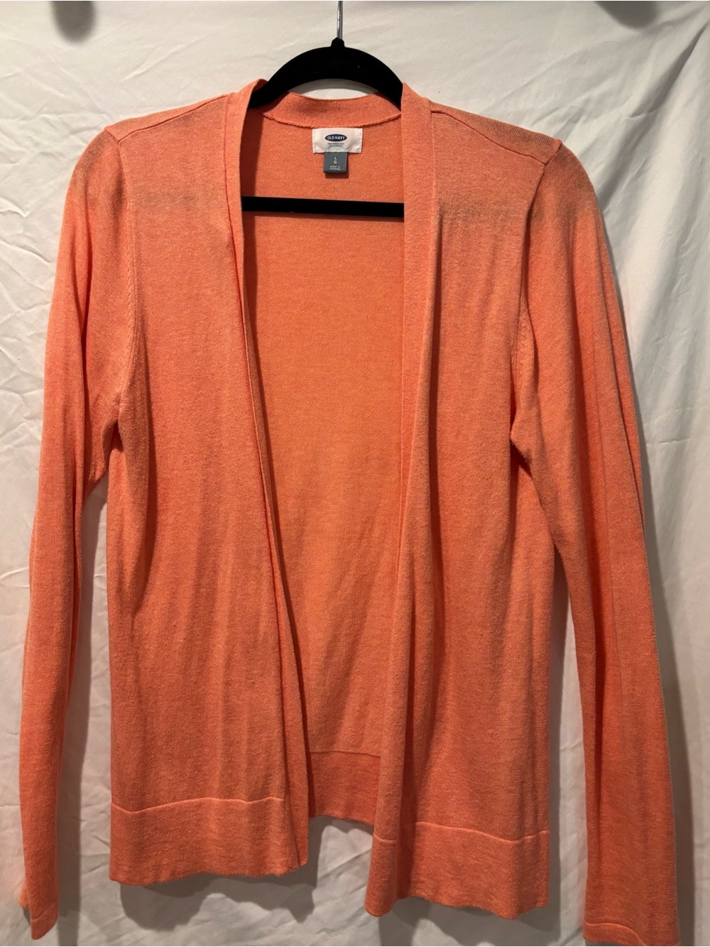 Old Navy Coral Open-Front Lightweight Cardigan